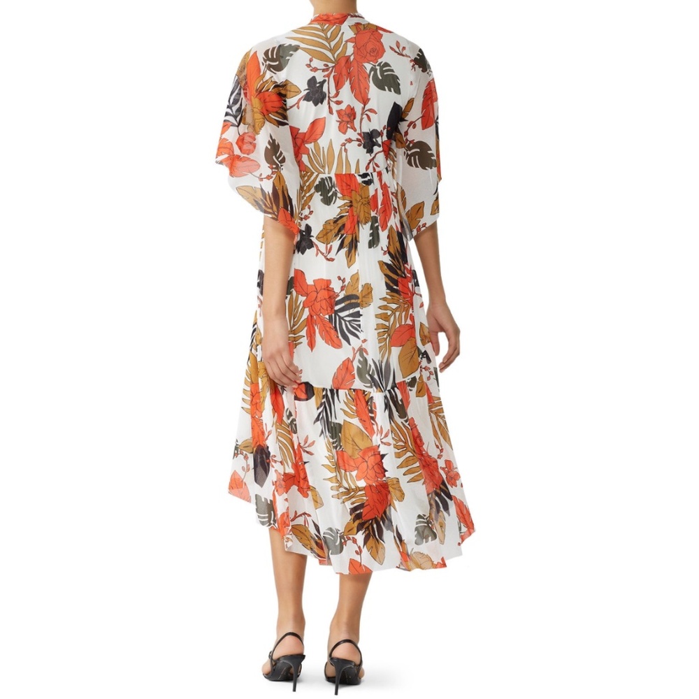 Fuzzi Leaf Print Tulle Dress | Sz M - Picture 2 of 5